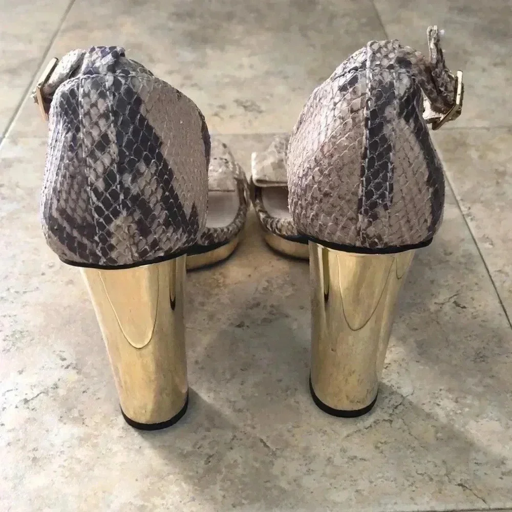 Michael Michael Kors Snake Printed Sandals - Heels